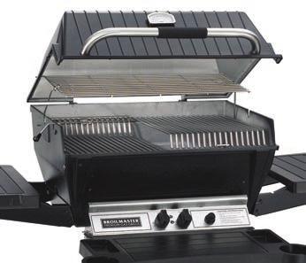 Broilmaster P4 Premium Gas Grills Includes: Cast Aluminum Grill Head 2-Piece Stainless Steel Rod Cooking Grids adjusts to 2 levels Stainless Steel Bowtie Burner - 40,000 Btu Electronic Ignition