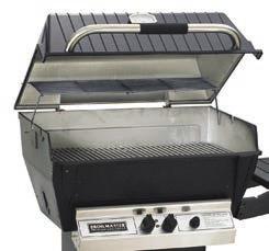 Broilmaster H Series Deluxe Gas Grills Includes: Cast Aluminum Grill Head 2-Piece Stainless Steel Rod Cooking Grids Single-Level Stainless Steel H Burner Electronic Ignition Charmaster Briquets