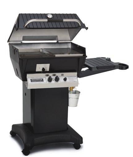Broilmaster Q3X Qrave Gas Grill Packages Broilmaster Premium Gas Grills Includes: Deep Cast Aluminum Grill Head, Side Shelf and Cart Two-Piece Stainless Diamond Pattern Grids (2-Level) Stainless