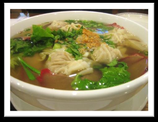 chicken broth with rice noodle. n6. Wonton noodle soup $10.