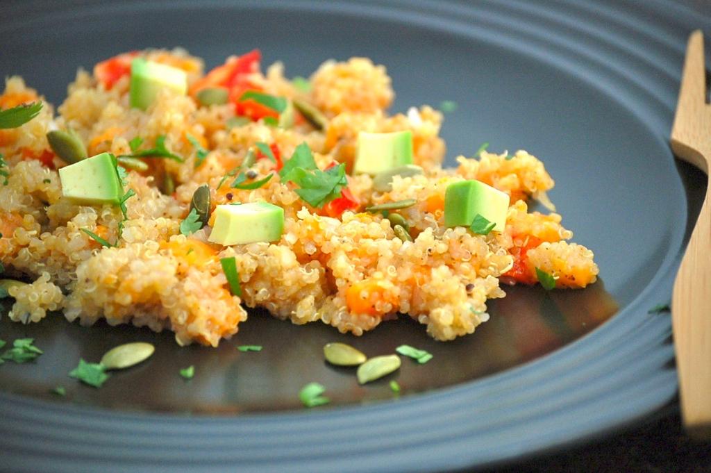 QUINOA QUINOA HAS A NATURAL COATING, CALLED SAPONIN, THAT CAN MAKE THE COOKED GRAIN TASTE BITTER OR SOAPY. YOU CAN GET RID OF THIS COATING BY RINSING THE QUINOA JUST BEFORE COOKING.