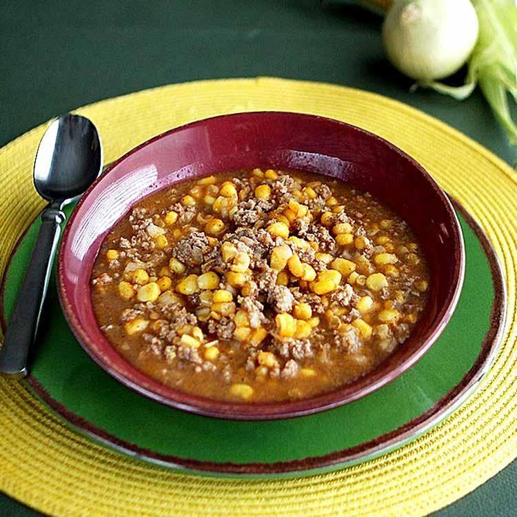 Soups A Harvest of Recipes with USDA Foods Corn Soup This popular soup is sure to please any hungry stomach. The foods in bold type are USDA Foods.