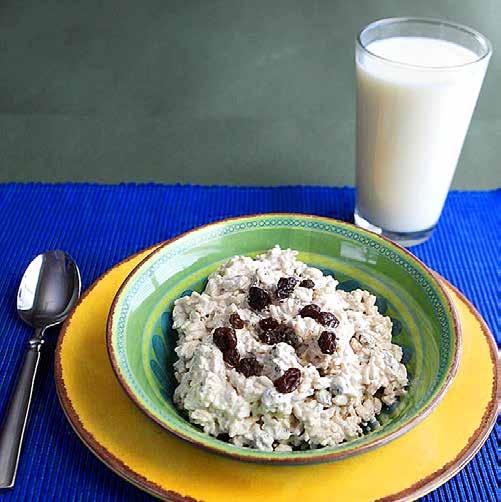 Breakfast A Harvest of Recipes with USDA Foods Rice Pudding This old-fashioned rice pudding has the sweet taste of raisins and cinnamon. Try this for breakfast with fruits or as a low-fat dessert.