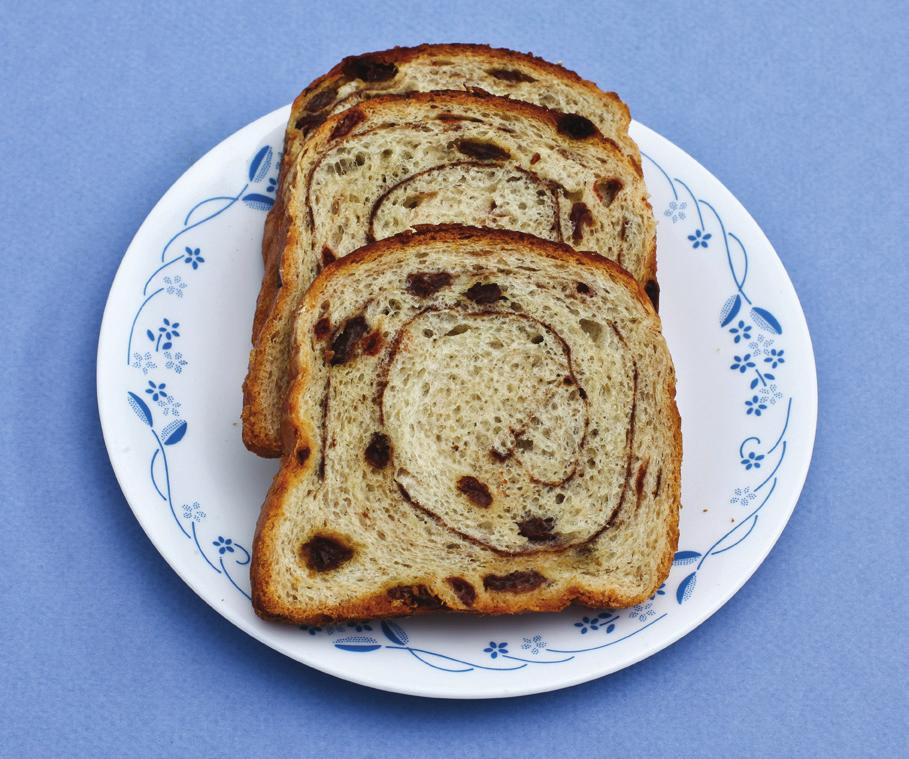 Cinnamon Raisin Bread Bread Cinnamon Raisin Bread Yields: 1 Loaf 18.6 oz bread flour (approx. 3 1 /2 cups) 2 oz granulated sugar (3 tablespoons plus 2 teaspoons).3 oz salt (1 teaspoon).