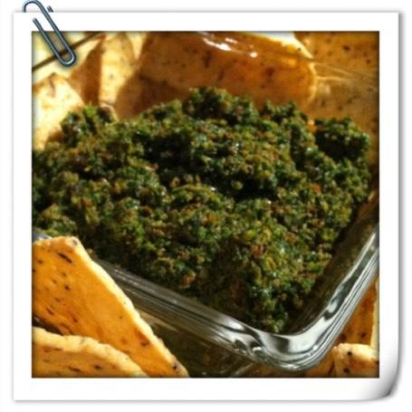 Pesto of the Week toasted sunflower seed and parsley pesto Yield: 8 servings (2 T each) You will need: skillet, spatula, knife, cutting board, mixing bowl, food processor, measuring cups and spoons