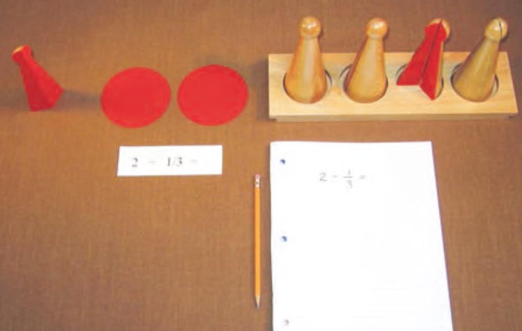 Cutting an Apple: A Concrete Introduction to Fractions Before children are presented with the Fraction Skittles, Montessori teachers often present another simple, concrete presentation that builds on