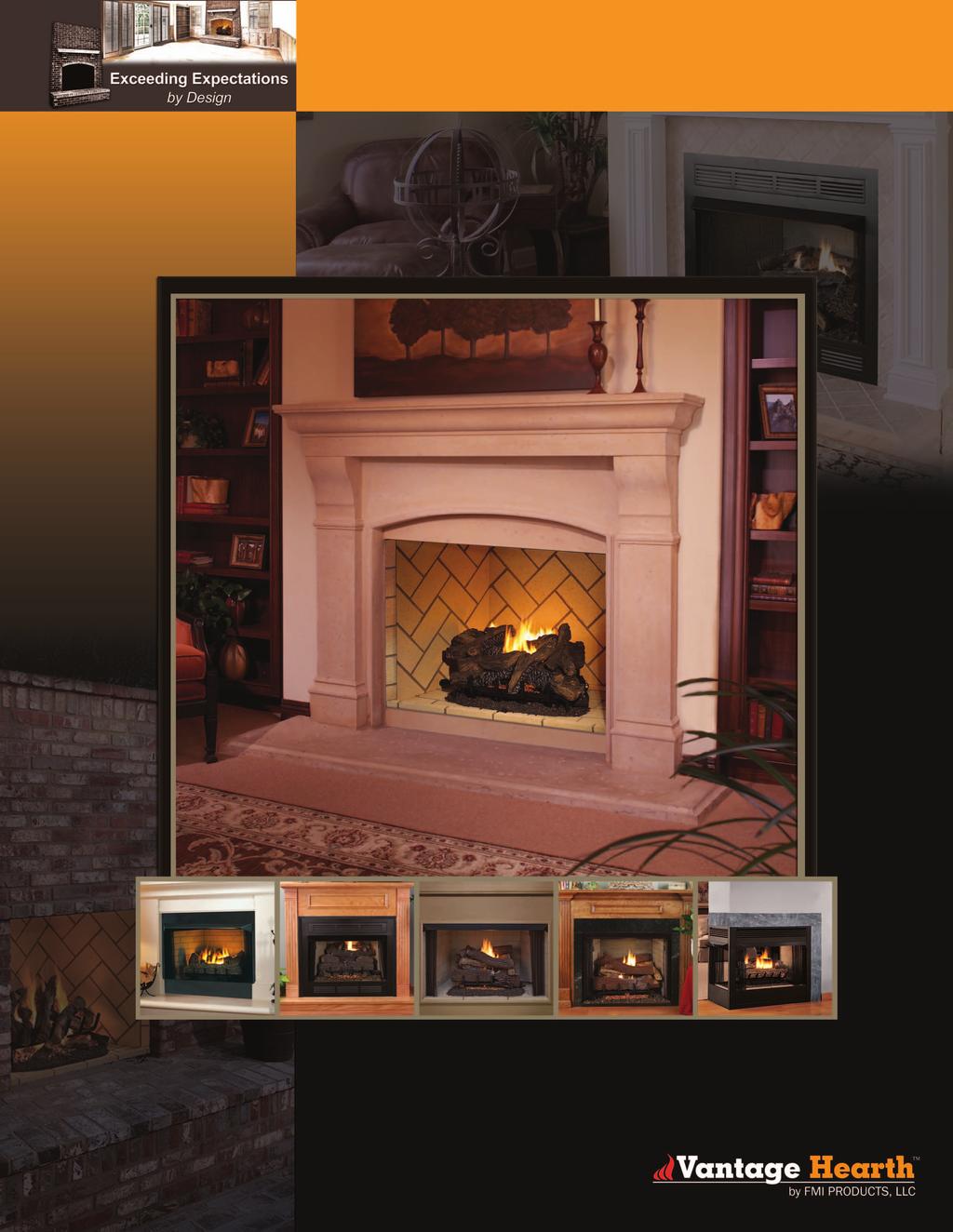 LogMate Vent-Free Gas Fireboxes Indoor / Outdoor Vent-Free Premium Luxury Series Fireboxes Standard Traditional