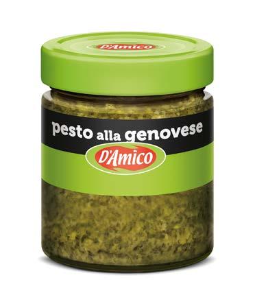 PASTA SAUCES and CONDIMENTS Pesto and Tomato Sauces Line For more refined palates, for whom is looking for new tastes, D Amico proposes five regional