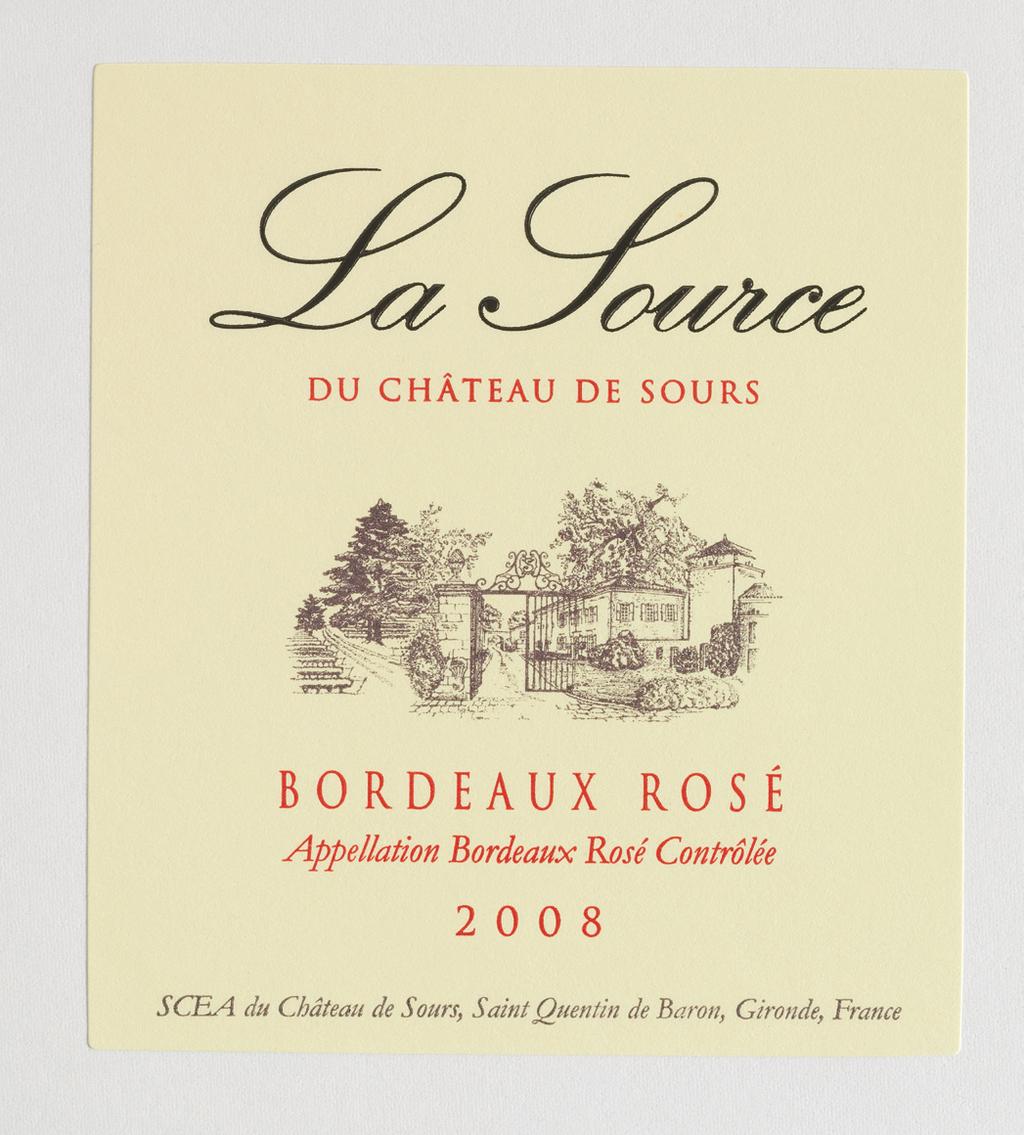 La Source Rose 2008 continued The wine is a pale but vivacious strawberry rosé colour with a gentle nose of fine, clean and intense fresh fruit flavours which after a little air develops further soft