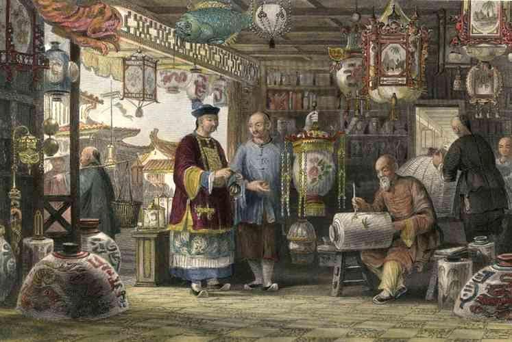 III. Society and Culture in Ancient China D. Chinese Life and Society 4. MERCHANTS - lived in town; provided services to aristocrats a.