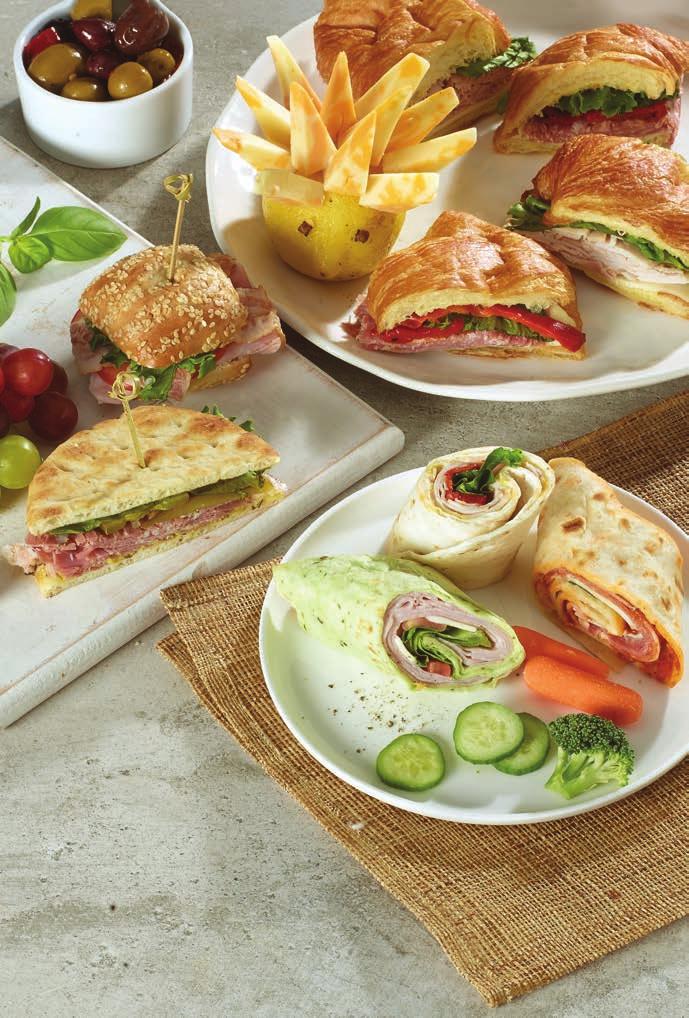 SANDWICHES 7 DUO OF BLT AND SMOKED TURKEY MINI-BAGELS Delicious selection of BLT and