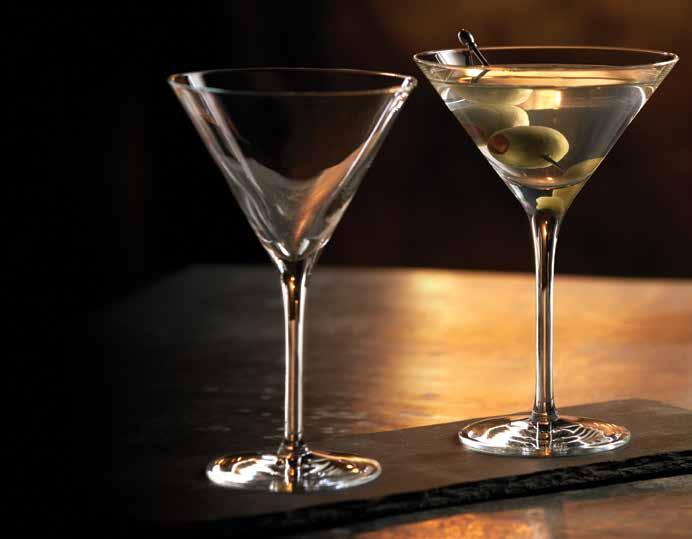 Martinis Shaken, not stirred! The martini glass is one of the most iconic cocktail glasses.