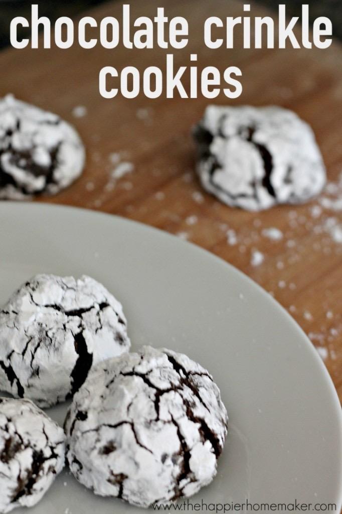 Chocolate Crinkle Cookies Use hands to roll 1 balls from dough.
