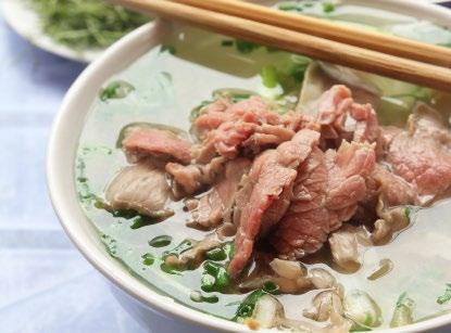 LOCAL CUISINE When picturing Vietnamese cuisine, many people immediately think of pho (rice noodle soup) and cha gio (deep-fried spring rolls), which have become famous throughout the world.