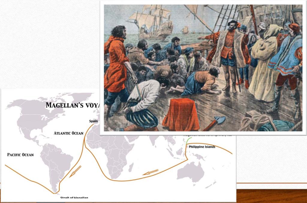 Circumnavigate To sail around the world Ferdinand Magellan reached to the Pacific