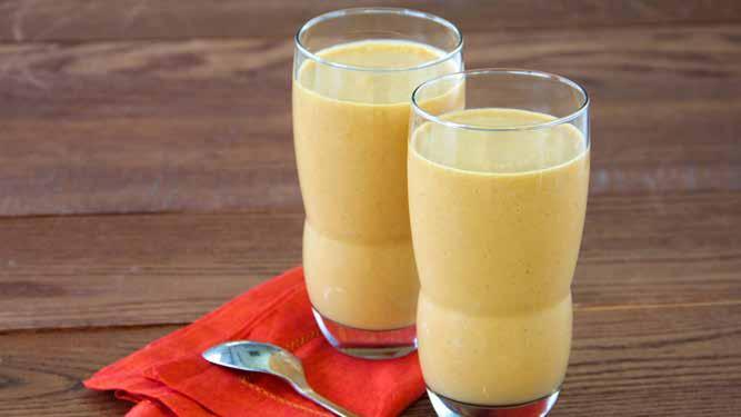 Coconut Pumpkin Smoothie 1 can (13.66 oz.) Thai Kitchen Coconut Milk 1 cup canned pumpkin ½ cup firmly packed brown sugar 1 tsp. McCormick Pumpkin Pie Spice 1 tsp.