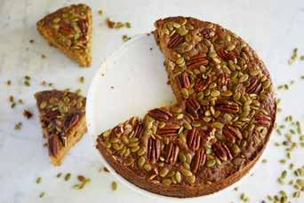pumpkin pie spice ¾ cup pumpkin seeds, divided (½ cup for filling, ¼ cup reserved for the top) ¾ cup pecans or walnuts,