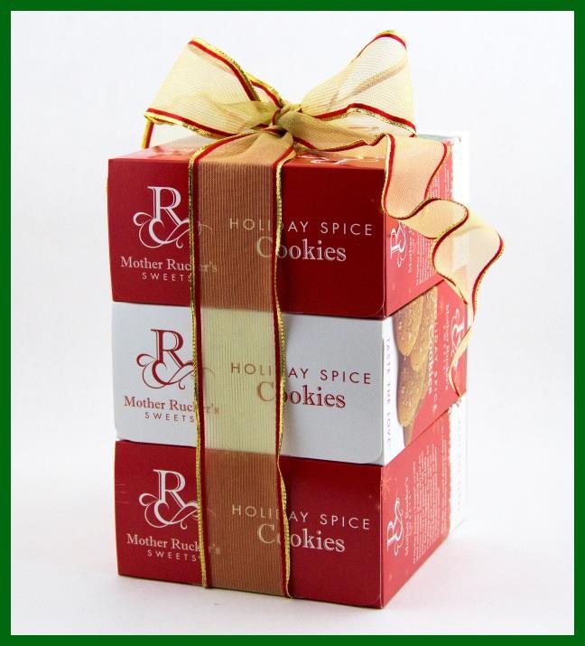 peppermint baked with the goodness of real butter! All three flavors arrive with a peppermint ribbon and ornament. 24.
