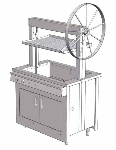 Get to Know Your Grill A. Wheel: Raise and lower the grill rack (see Figure 7:C) by rotating the wheel (A). The mechanism uses a ratchet to hold the rack in position.