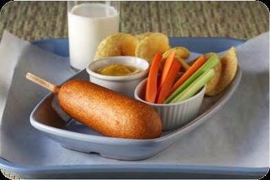 100% WG Lower Fat Chicken Corn Dog CN, Smart Snack Approved (95150/94124) 2 M/MA, 2 Grain 100% Whole Grain Lower Fat Corn Dog Menu (K-8) Easy to eat, easy to serve, great tasting entrée for busy