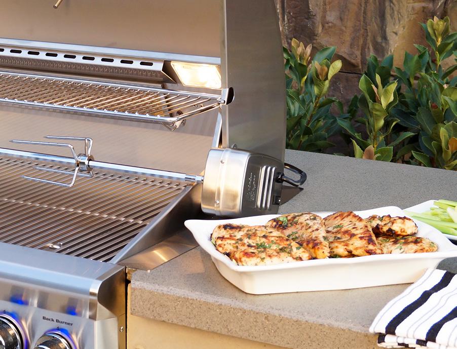 T SERIES GRILLS The T series grills feature a "Rapid Light" piezo ignition system that eliminates the need for electricity or batteries.