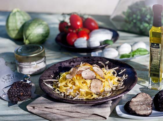 Pasta and Truffle Tagliatelle with summer truffle is a speedy first dish, ready in just over 20 minutes, with that special touch of summer truffle.