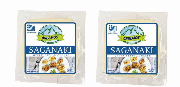 6d) Saganaki frying cheese 27 Saganaki 200g Saganaki 500g SAGANAKI 100g slices