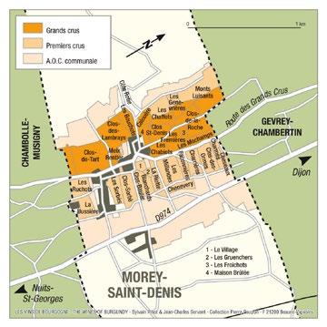 The domaine has several premier cru and grand cru holdings spread throughout the Côte de Nuits.