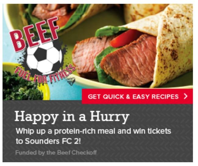 The 10-month promotion was kicked off Memorial weekend with the Beef Commission distributing beef jerky packs and beef nutrition information at the Sounders FC2 Match in Seattle.