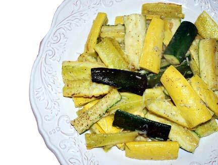 Zucchini Yellow Bed Noodles Drain and rinse Shirataki Noodles. Toss all ingredients together. Save some Italian dressing to toss with the separated romaine lettuce. Serve on a bed of romaine.