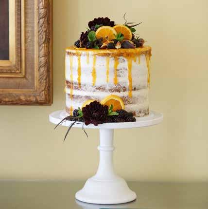 Naked Nearly sheer buttercream icing accentuates the color and texture of the cake.