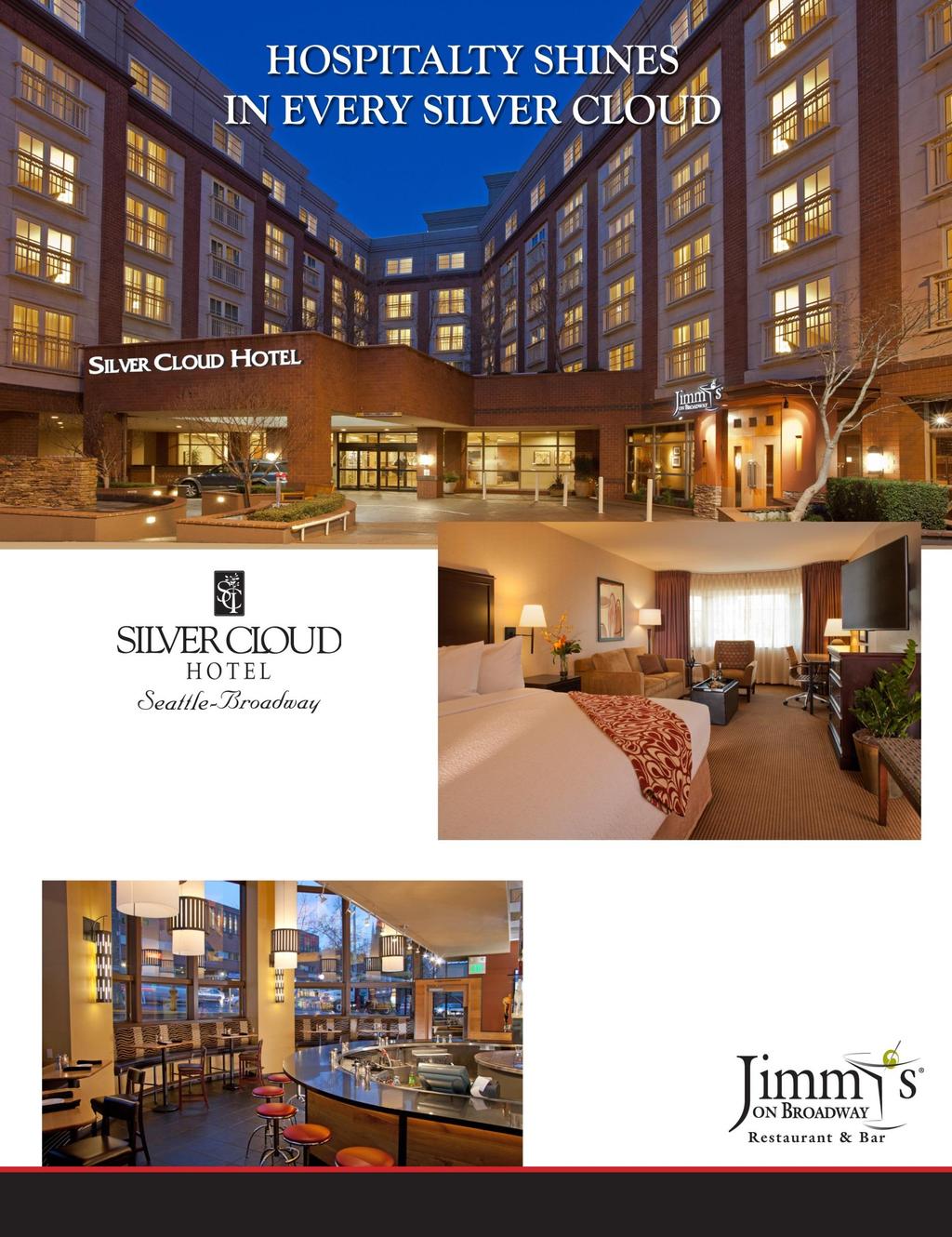 Located in the trendy Capitol Hill neighborhood, the Silver Cloud Hotel Seattle Broadway is directly across the street from Seattle University and Swedish Medical Center.