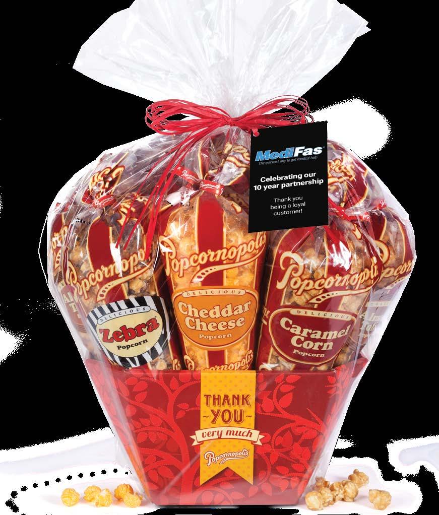 cones of our decadent Almond Toffee popcorn to the mix! Bought these as corporate gifts and my customers LOVED them.
