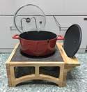 w/ induction (not include casserole) 56 LV HRC HP 1630 AS 254 Wooden Service Platter With Hot Plate Cast Iron. Dimension 16x30cm.