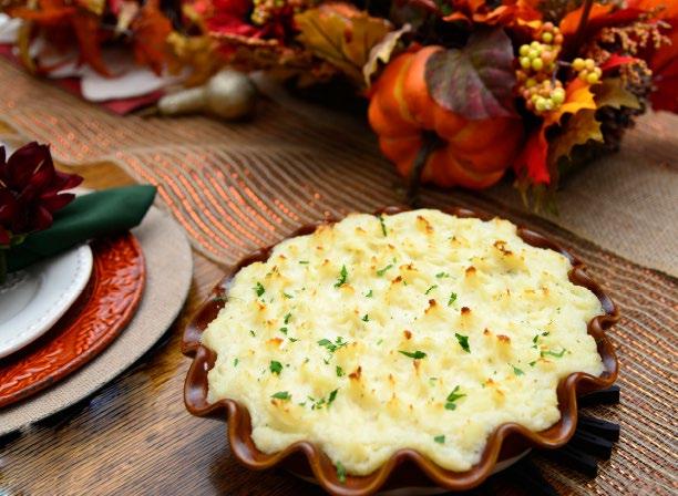 TWICE-BAKED MASHED POTATOES 27 Twice-Baked Mashed Potatoes INGREDIENTS 6 Cups russet potatoes, peeled and cubed or small round red potatoes, cleaned and cubed, not peeled 2 Tbsp salt 4-5 leeks,