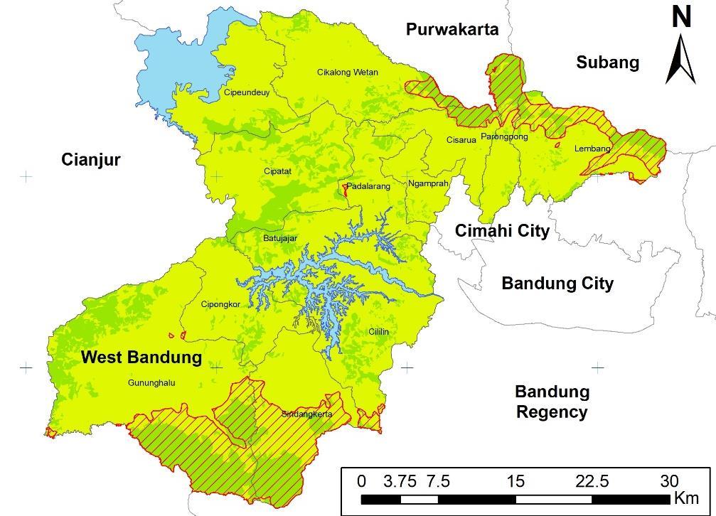 Figure 6. Habitat suitability map of Asian Palm Civet in West Bandung Regency Table 6 