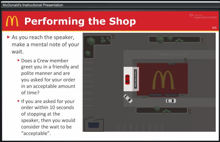 11. Which statement below best describes the time between Timing Point #1 and Timing Point #3 of Driving-Thru McDonald s for a meal?