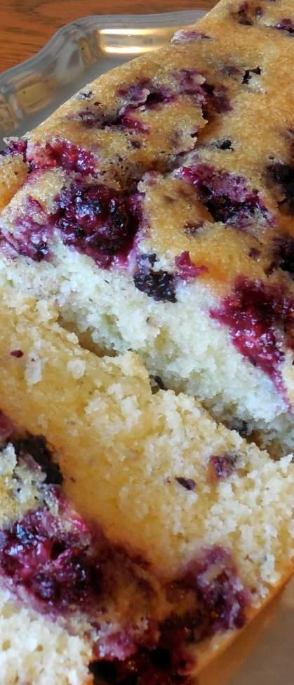 B L A C K B E R R Y Pound Cake 1 1/2 cups all-purpose flour 1/4 teaspoon salt 1 tablespoon baking powder 1 stick butter or 8 tablespoons or 1/2 cup, softened 1 1/4 cups sugar 2 eggs 1/2 cup milk 1/4