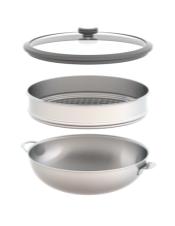 Combo Wok Cuisson Adaptable to all stovetops, the wok