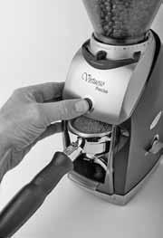 Front Mounted Pulse Button For short duration grinding, the PRECISO is equipped with a front mounted pulse button. It can be used for grinding directly into an espresso-brewing basket.