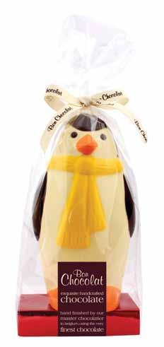 contains 8 dark and 8 milk chocolate penguins