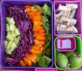 List of Food Items- SAMPLE 4 1. 1 cup romaine lettuce 2. ½ cup shredded carrots 3. ¼ cup shredded purple cabbage 4. ¼ cup chopped cucumber 5. 2 Tablespoons low-fat dressing 6. 3 oz.