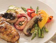 Grilled Vegetables with Dill 1 red bell pepper, cut in half lengthwise, seeds removed 1 yellow bell pepper, cut in half lengthwise, seeds removed 2 medium zucchini, sliced lengthwise ½ bunch
