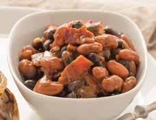 Sweet & Spicy Bayou Beans ½ pound bacon, chopped 1 (15 ounce) can chili beans, undrained 1 (15 ounce) can pinto beans, rinsed and drained 1 (15 ounce) can black beans, rinsed and drained ¼ cup Bayou