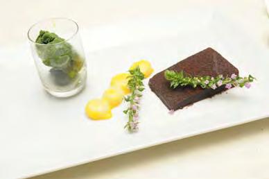 Umami: A Modern Japanese Dégustation At the table (dessert).