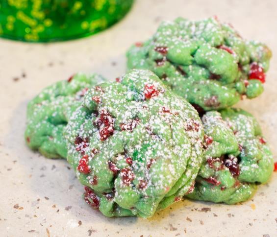 Pistachio Cherry Cookies 1 cup butter, softened 1/2 cup powdered sugar 1 (3.