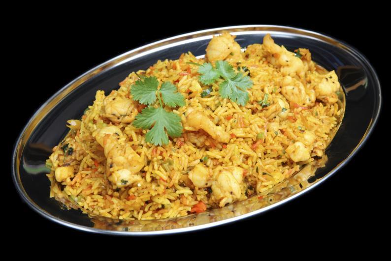 Section One Section One: Choice of Two Items Vegetable Biryani Coconut Rice Steamed Basmati or Jasmine Rice Vegetarian Fried Rice Vegetarian Singapore Noodles Lamb Biryani** Chicken Biryani* Chicken