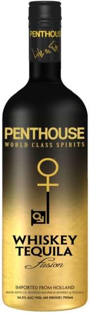PENTHOUSE WHISKEY &TEQUILA FUSION Product Specifications Craft Distilled & Bottled In Holland Bottled In Holland 175 Year Old Distillery Distinctive Black & Gold Coated Bottle Easy Twist Off " Life