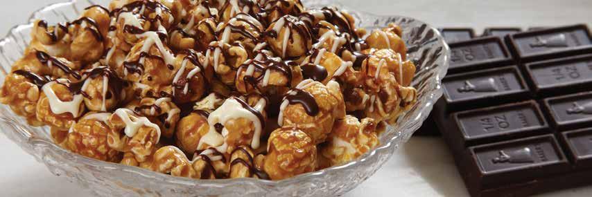 de caramelo) This delicious popcorn is covered in thick,
