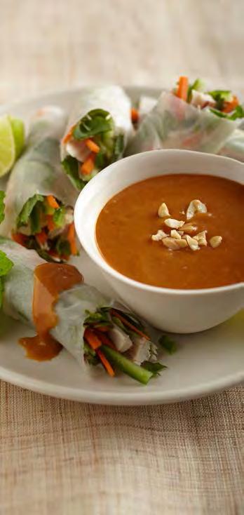 THAI PEANUT SAUCE MAKES 4 CUPS Combine all ingredients in the blender jar. Secure lid and turn dial to Speed. Slowly turn dial to Speed 4 and blend until completely smooth, about 30 seconds.